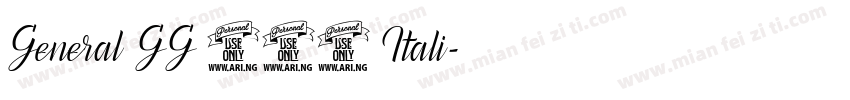 General GG 460 Itali字体转换